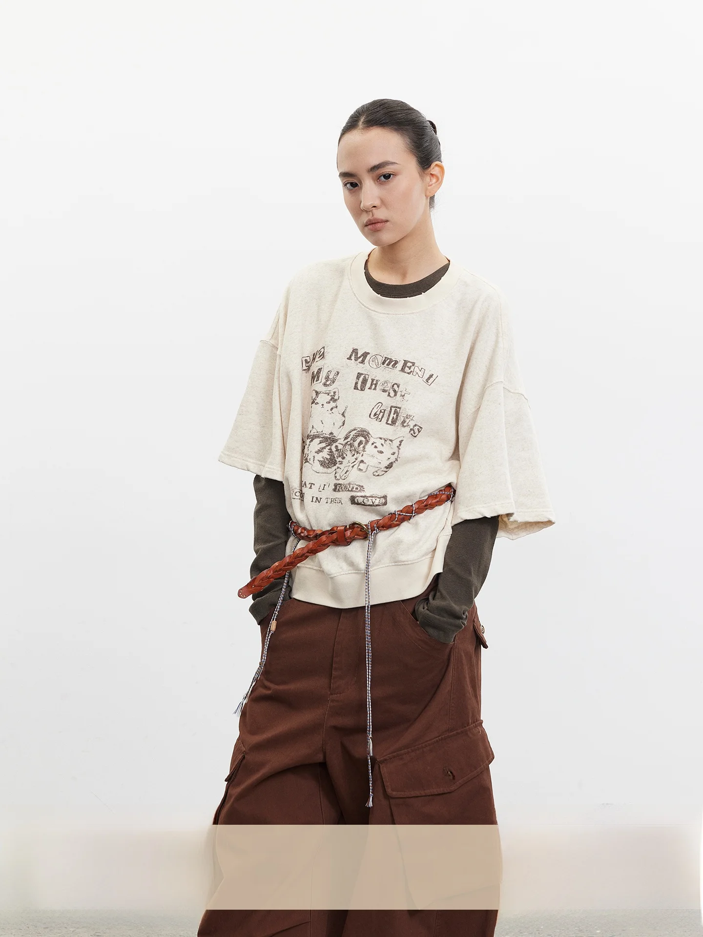 CECI Skin-Friendly Breathable Full Cotton Hand-Dn fiti round Ne oulder-Drift ort Sve Sweatirt T-irt Cute ...
CECI Skin-Friendly Breathable Full Cotton Hand-Dn fiti round Ne oulder-Drift ort Sve Sweatirt T-irt Cute ...