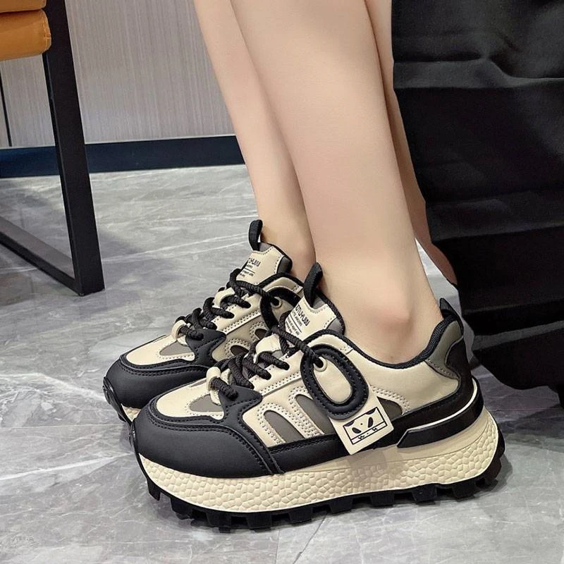 Fashionable Thick Bottom Panda Dad Casual Shoes Women's Spring 2025 Mesh Sports Shoes Korean Style round Toe Flat Heel
Fashionable Thick Bottom Panda Dad Casual Shoes Women's Spring 2025 Mesh Sports Shoes Korean Style round Toe Flat Heel