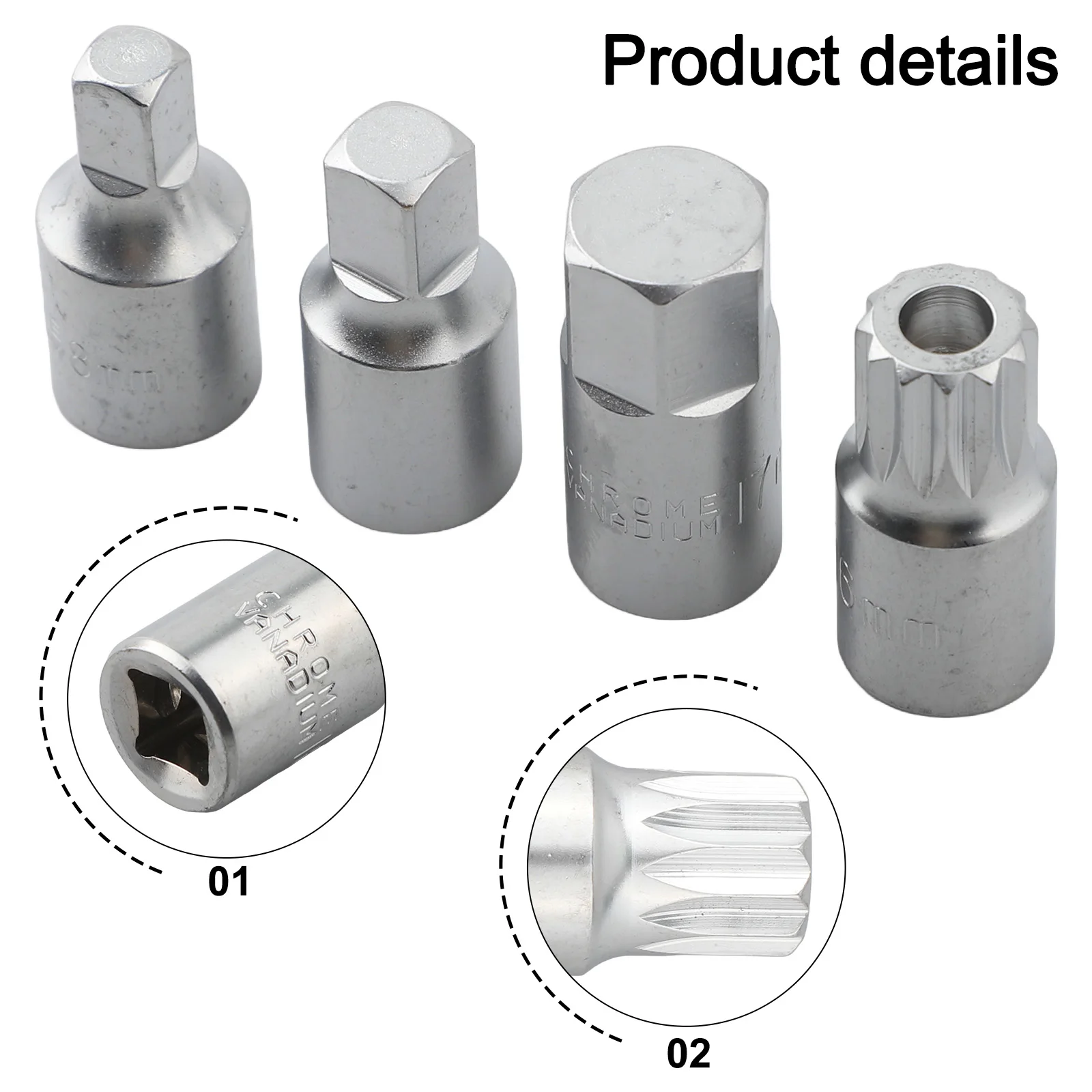 3 8 Приводной ключ Коробка передач Винтовой ключ Серебряная отделка Набор из 4 предметов Оборудование для ремонта автомобилей H17 Совместимый набор приводных ключей 3 8
3 8 Приводной ключ Коробка передач Винтовой ключ Серебряная отделка Набор из 4 предметов Оборудование для ремонта автомобилей H17 Совместимый набор приводных ключей 3 8