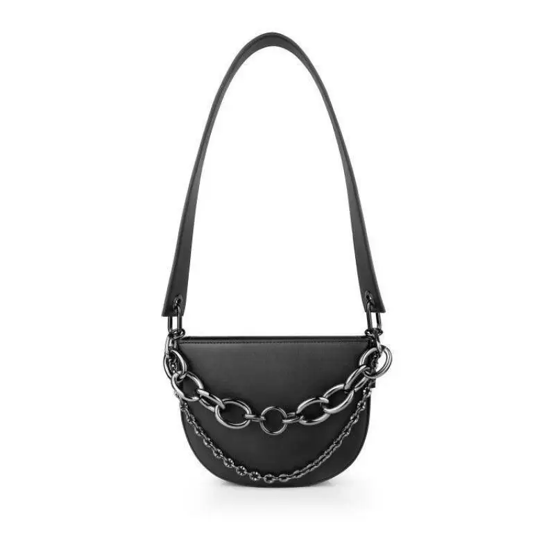 Light Luxury And Fashion New Semi-circular Saddle Bag With Metal Chain Decoration Single Shoulder Crossbody Bag For Women Trendy
Light Luxury And Fashion New Semi-circular Saddle Bag With Metal Chain Decoration Single Shoulder Crossbody Bag For Women Trendy