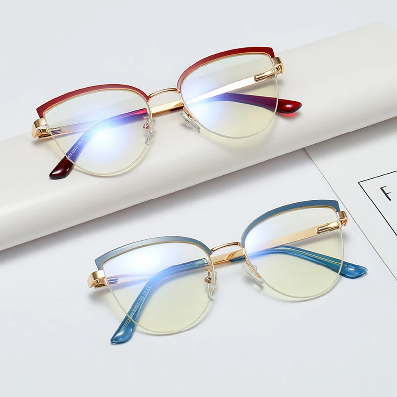 Vintage Cat Eye Anti-blue Light Metal Glasses Frames Optical Computer Glasses Women Spectacles Fashion Eyewear Eyeglasses
Vintage Cat Eye Anti-blue Light Metal Glasses Frames Optical Computer Glasses Women Spectacles Fashion Eyewear Eyeglasses