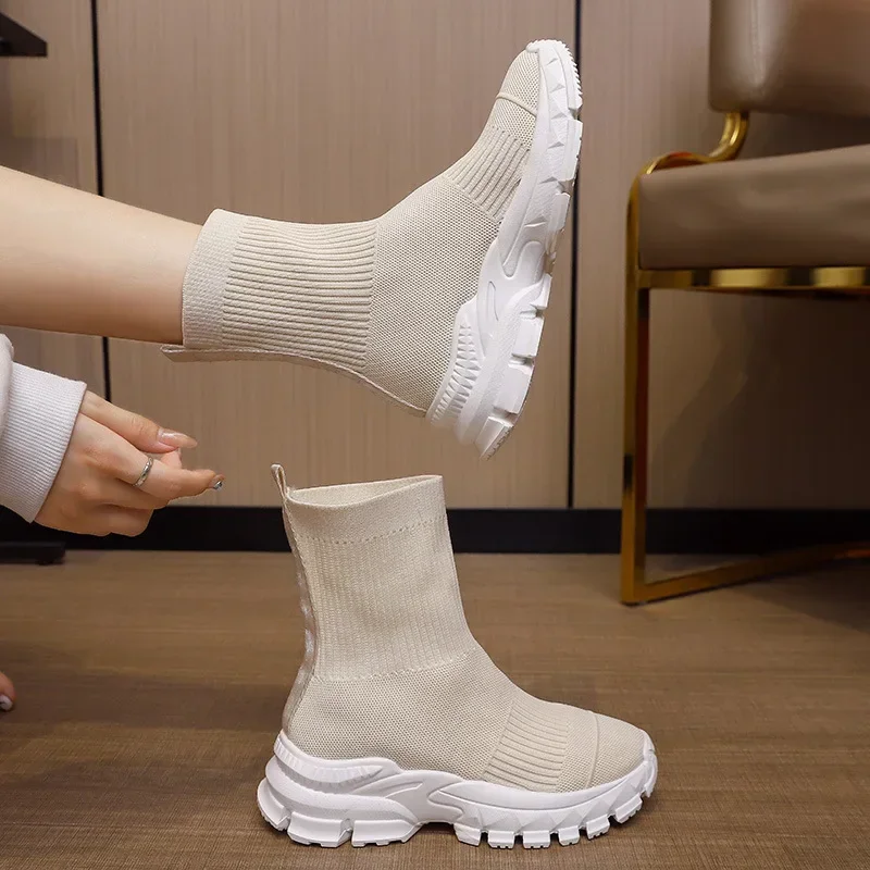 Sneakers Women Spring Autumn Thick Bottom Mesh Breathable High-top Socks Sneakers Woman Fashion Ladies Platform Shoes Sneakers
Sneakers Women Spring Autumn Thick Bottom Mesh Breathable High-top Socks Sneakers Woman Fashion Ladies Platform Shoes Sneakers