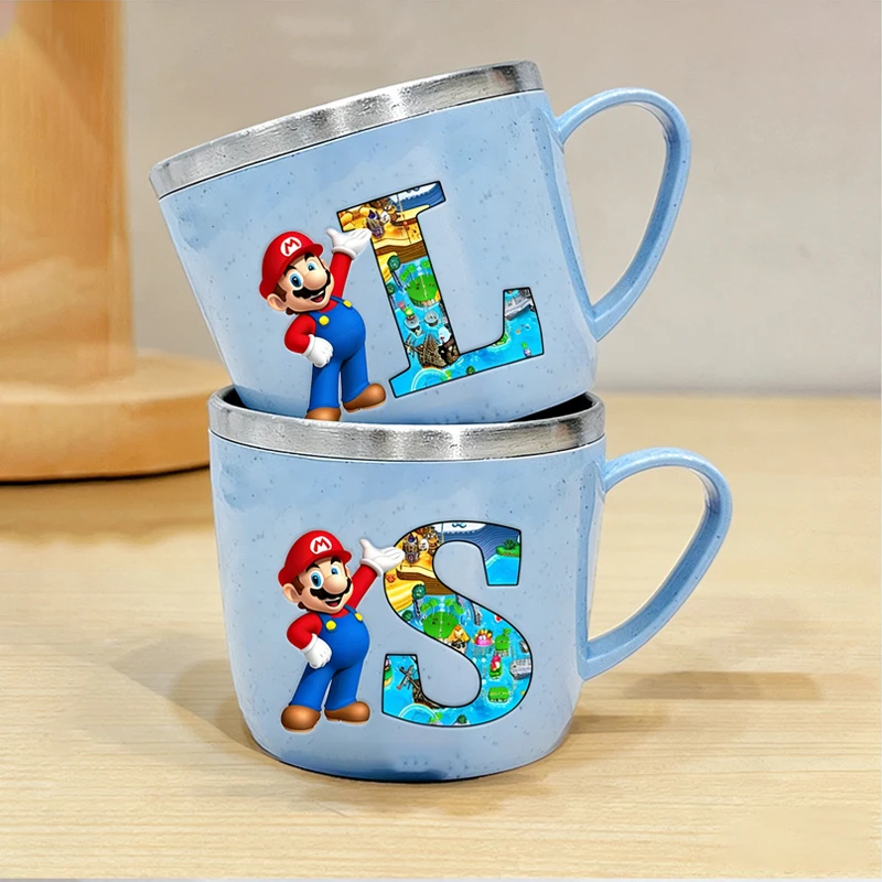 Детские кружки для молока Game Super Marios, с мультяшными буквами A-Z, детская кружка для воды из нержавеющей стали, для дома и школы, для мальчиков и девочек, кофейная кружка
Детские кружки для молока Game Super Marios, с мультяшными буквами A-Z, детская кружка для воды из нержавеющей стали, для дома и школы, для мальчиков и девочек, кофейная кружка