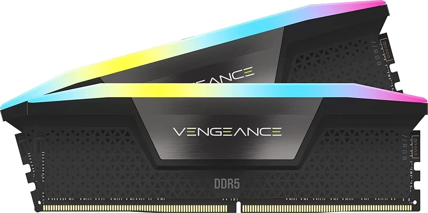 RGB DDR5 RAM 32GB (2x16GB) 6000MHz CL36-44-44-96 1.35V Intel XMP 3.0 Computer Memory – Black (CMH32GX5M2E6000C36)
RGB DDR5 RAM 32GB (2x16GB) 6000MHz CL36-44-44-96 1.35V Intel XMP 3.0 Computer Memory – Black (CMH32GX5M2E6000C36)