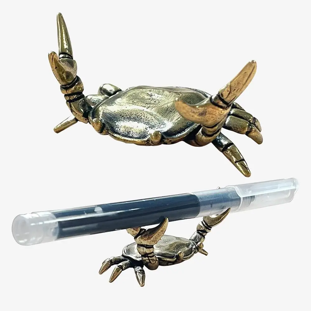 Creative Cute Crab Pen Holder,Weightlifting Crab Desk Pen Stand Brass Crab Desktop Decorative Pen Holder for Pen Storage Offi
Creative Cute Crab Pen Holder,Weightlifting Crab Desk Pen Stand Brass Crab Desktop Decorative Pen Holder for Pen Storage Offi