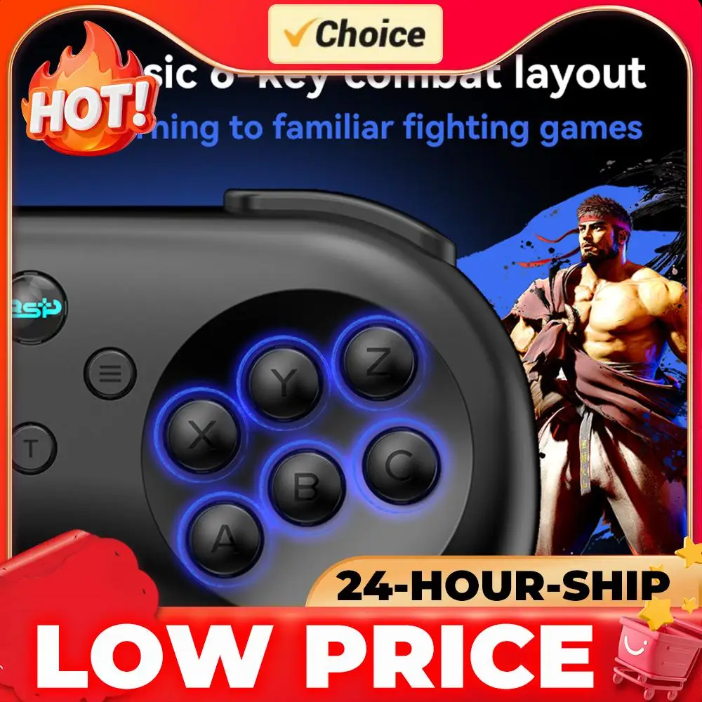 Six Button Wireless Controller Anti-Drift Hall Effect Gaming Controller 800mAh Rechargeable Fit for Switch Console Windows PC
Six Button Wireless Controller Anti-Drift Hall Effect Gaming Controller 800mAh Rechargeable Fit for Switch Console Windows PC