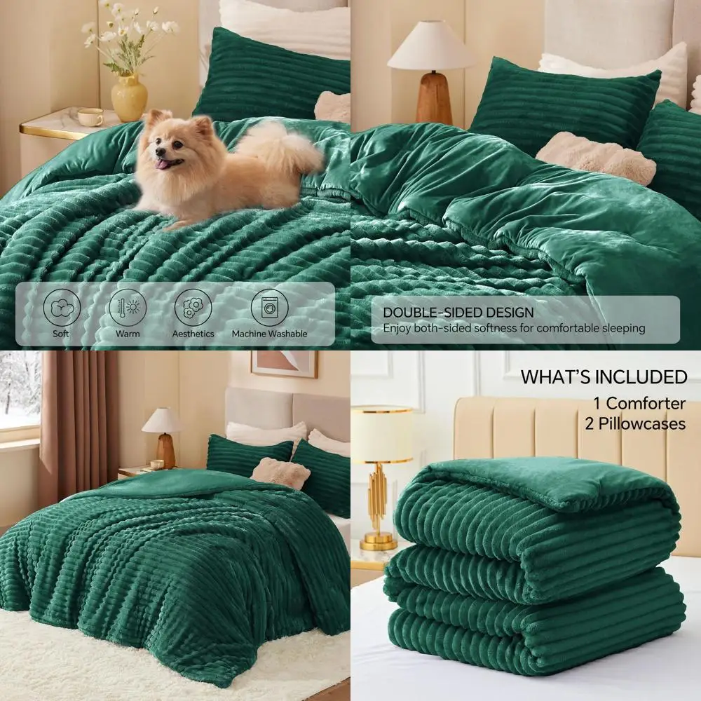 Super Soft & Warm Luxury Green Bedding Set with 2 Pillowcases for Cozy Winter Nights
Super Soft & Warm Luxury Green Bedding Set with 2 Pillowcases for Cozy Winter Nights