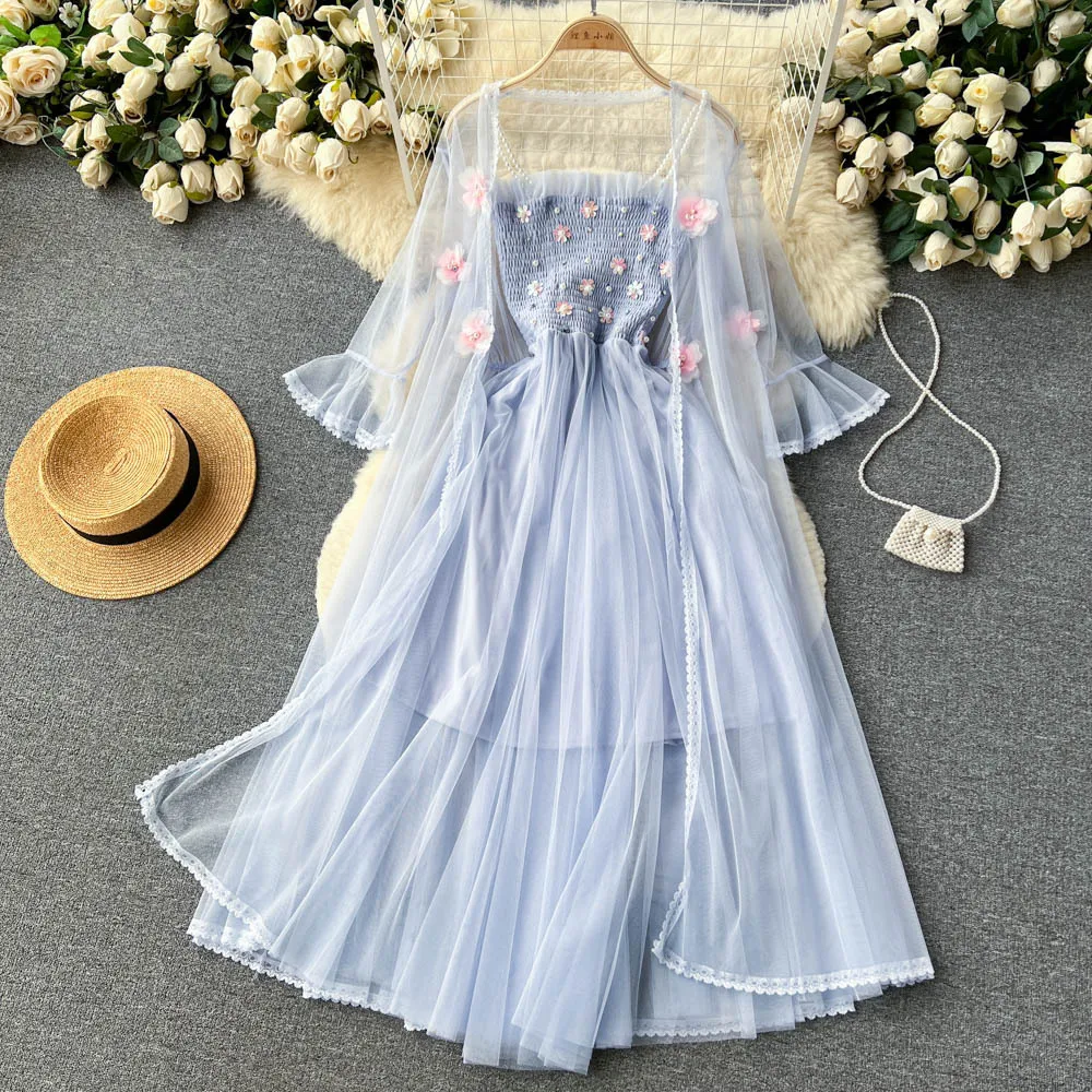 Mid Length Dresses Women Dress Set Two Piece Sets Floral A Line Vestidos Sleeveless Party Night Elegant Mesh Y2k Streetwear
Mid Length Dresses Women Dress Set Two Piece Sets Floral A Line Vestidos Sleeveless Party Night Elegant Mesh Y2k Streetwear