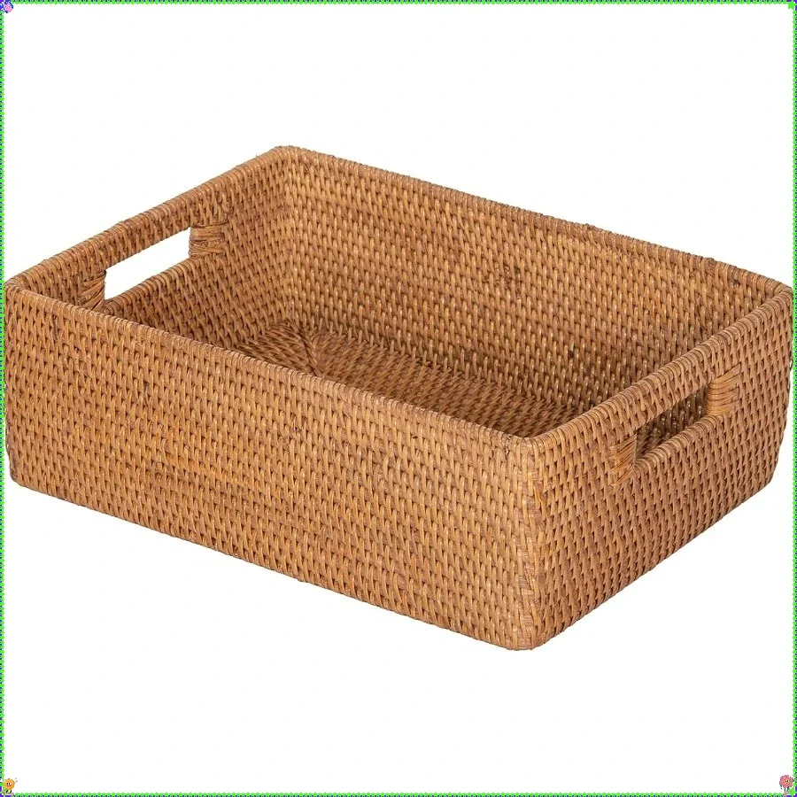 Rattan Shelf & Wicker Basket - Decorative, Storage/Organizer | for Homeowners/Parents | Kitchen/Home Toy Storage
Rattan Shelf & Wicker Basket - Decorative, Storage/Organizer | for Homeowners/Parents | Kitchen/Home Toy Storage