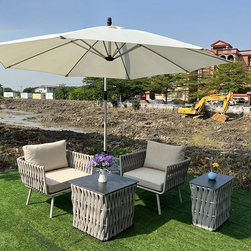 Outdoor courtyard terrace Rope-woven sofa outside the rooftop Outdoor garden Homestay Villa woven coffee table chair combination
Outdoor courtyard terrace Rope-woven sofa outside the rooftop Outdoor garden Homestay Villa woven coffee table chair combination