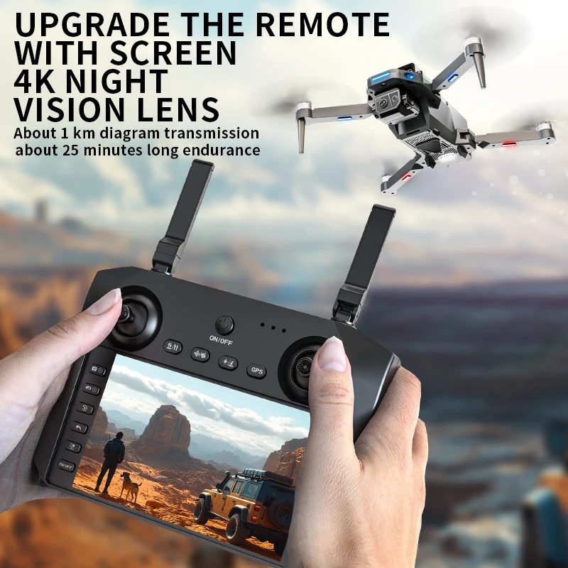 K30 Drone Screen LCD RC Control GPS Drone Automatic Return Dual Camera Optical Flow 8K HD Aerial Photography Quadcopter Toy
K30 Drone Screen LCD RC Control GPS Drone Automatic Return Dual Camera Optical Flow 8K HD Aerial Photography Quadcopter Toy