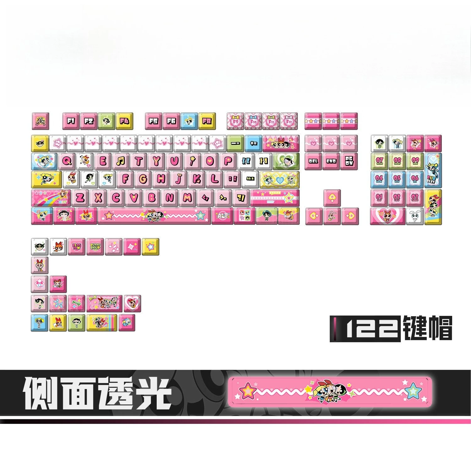 122 Keys Cute Anime Key Cap Anime Gift Keycaps Cherry SIDE PRINT Translucent Pink PBT for ANSI Made68 Mad68 Wooting 60
122 Keys Cute Anime Key Cap Anime Gift Keycaps Cherry SIDE PRINT Translucent Pink PBT for ANSI Made68 Mad68 Wooting 60