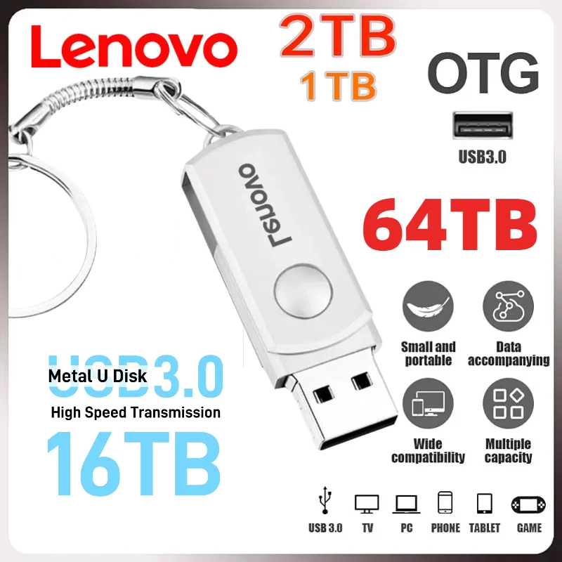 Lenovo 64TB 16TB USB-накопитель 2TB USB 3.2 Высокоскоростная передача Металлическая вспышка типа C Портативный мини-накопитель Водонепроницаемый Pendrive
Lenovo 64TB 16TB USB-накопитель 2TB USB 3.2 Высокоскоростная передача Металлическая вспышка типа C Портативный мини-накопитель Водонепроницаемый Pendrive
