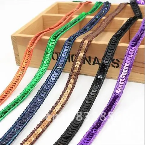 Sequined Stretch Lace Appliqued Embroidered Braided Mesh Ribbons Tassel Trim Band Paillette Lace Cord Sewing Decoration 5 Yard
Sequined Stretch Lace Appliqued Embroidered Braided Mesh Ribbons Tassel Trim Band Paillette Lace Cord Sewing Decoration 5 Yard
