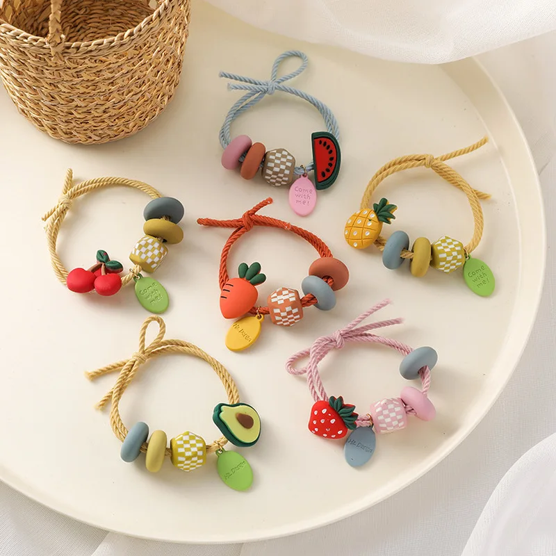Korean New Ins Fruit Colorful Beads Cute Sweet Young Girl High Elasticity Thick Rubber Band for Women Fashion Hair Accessories
Korean New Ins Fruit Colorful Beads Cute Sweet Young Girl High Elasticity Thick Rubber Band for Women Fashion Hair Accessories