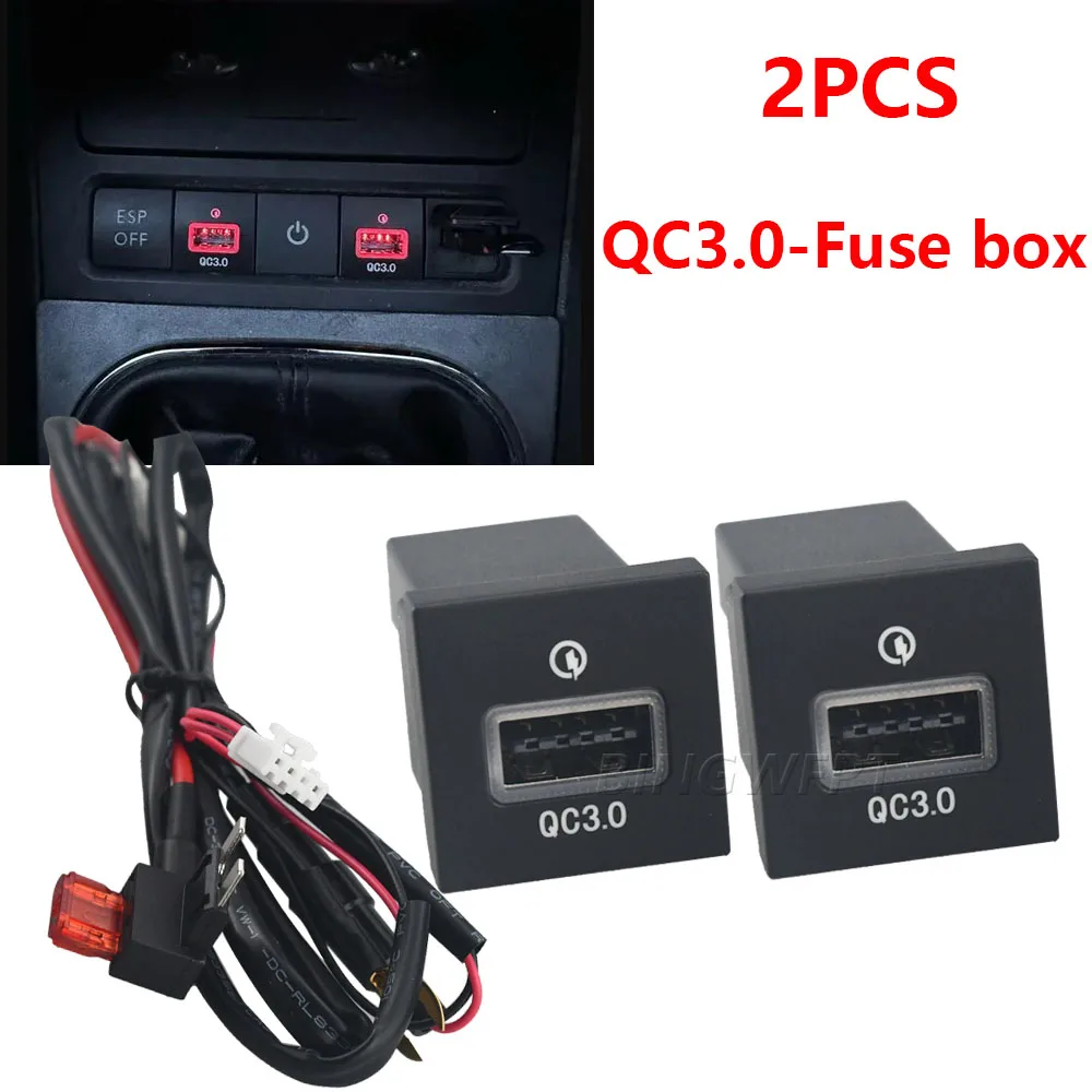For VW Golf 6 MK6 Jetta 5 Scirocco 2006 - 2012 Car USB Charger Socket Fast Charge Adapter QC3.0 Power Outlet Switch Accessories
For VW Golf 6 MK6 Jetta 5 Scirocco 2006 - 2012 Car USB Charger Socket Fast Charge Adapter QC3.0 Power Outlet Switch Accessories
