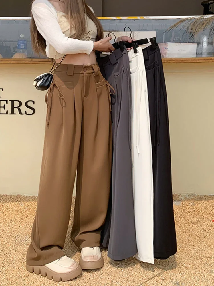 Pants Korean Fashion Lace Up Pocket Low Rise Casual Pants Women Streetwear Sweatpants y2k Aesthetic Trousers Z233
Pants Korean Fashion Lace Up Pocket Low Rise Casual Pants Women Streetwear Sweatpants y2k Aesthetic Trousers Z233