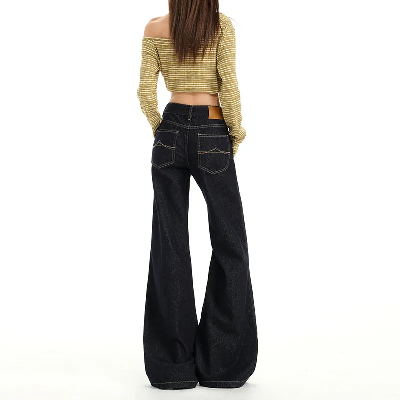 Low Waist Bell Bottom Denim Jeans Women's Loose Fit Slimming Wide Leg Pants Spring Fashion Cotton Stretch Jeans
Low Waist Bell Bottom Denim Jeans Women's Loose Fit Slimming Wide Leg Pants Spring Fashion Cotton Stretch Jeans