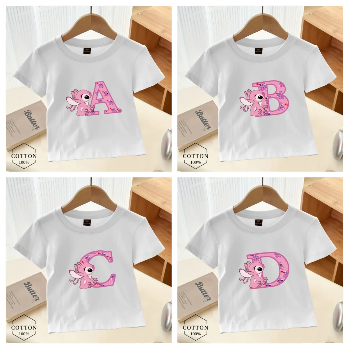 Stitch Angel Letter A B C Children T-Shirt Name Combination Tee Shirts Cartoons Kawaii Kids Clothes Girl Boys Harajuku Top Gift
Stitch Angel Letter A B C Children T-Shirt Name Combination Tee Shirts Cartoons Kawaii Kids Clothes Girl Boys Harajuku Top Gift