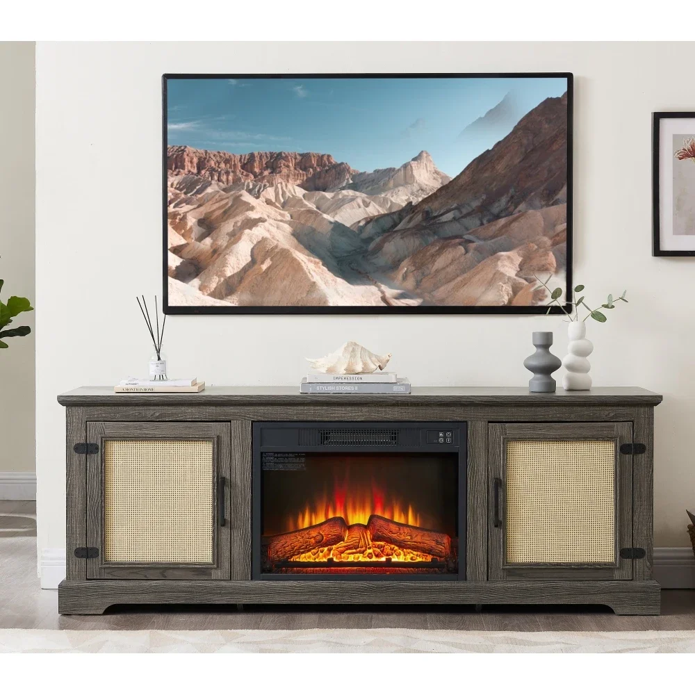 Natural Rattan Door Cabinet With Adjustable Shelf Wood, Farmhouse Rattan TV Stand Console Table For TVs Up To 70 Inches, Storage
Natural Rattan Door Cabinet With Adjustable Shelf Wood, Farmhouse Rattan TV Stand Console Table For TVs Up To 70 Inches, Storage
