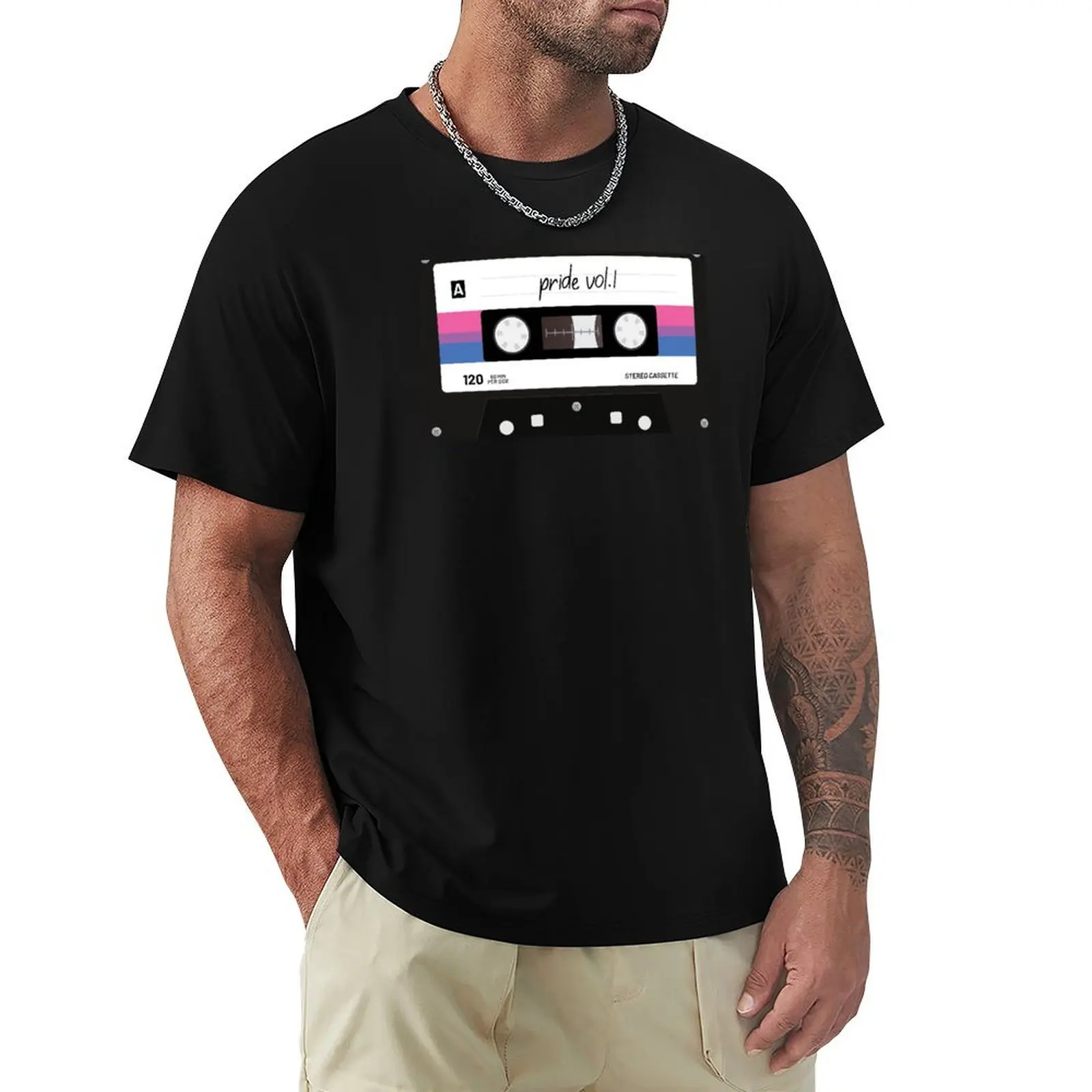 Bisexual Pride Mixed Tape T-Shirt Classic Print Short Sleeve Shirt
Bisexual Pride Mixed Tape T-Shirt Classic Print Short Sleeve Shirt