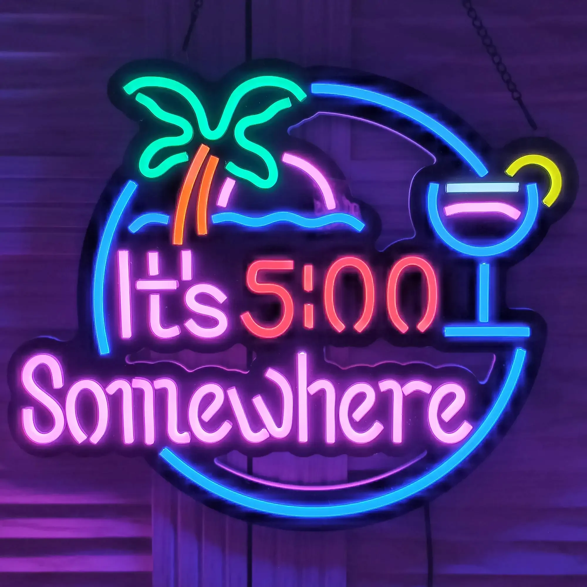 Dimmable LED Neon Sign Art Wall Lights for Bedroom Windows Glass Hotel Pub Cafe Wedding Birthday Party Gifts, It's 5:00&Goblets
Dimmable LED Neon Sign Art Wall Lights for Bedroom Windows Glass Hotel Pub Cafe Wedding Birthday Party Gifts, It's 5:00&Goblets