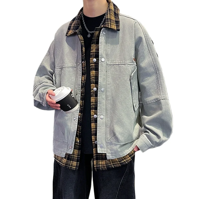 Trendy Men's Two-Piece Style Jacket Spring-Autumn Color-Blocked Breathable Loose-Fit Light Casual Outerwear Comfortable Top
Trendy Men's Two-Piece Style Jacket Spring-Autumn Color-Blocked Breathable Loose-Fit Light Casual Outerwear Comfortable Top