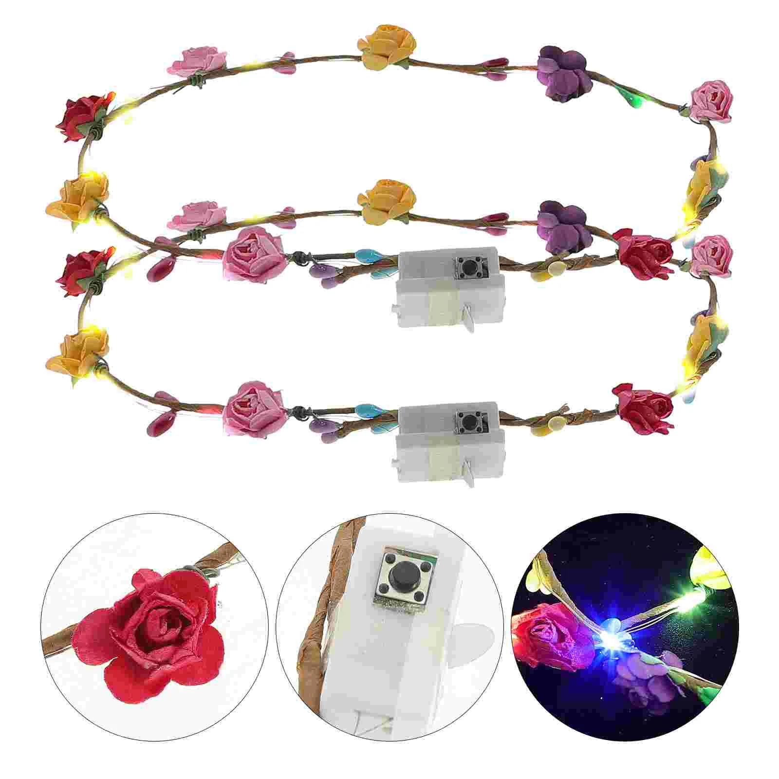 Light Up Flower Headband Set Colorful Flash 10 Lights Wreath LED Floral Head Crown Kids Toys for Wedding Festival and Part
Light Up Flower Headband Set Colorful Flash 10 Lights Wreath LED Floral Head Crown Kids Toys for Wedding Festival and Part