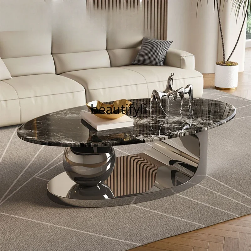 Italian minimalist oval coffee table furniture simple modern tea table living room tea table
Italian minimalist oval coffee table furniture simple modern tea table living room tea table