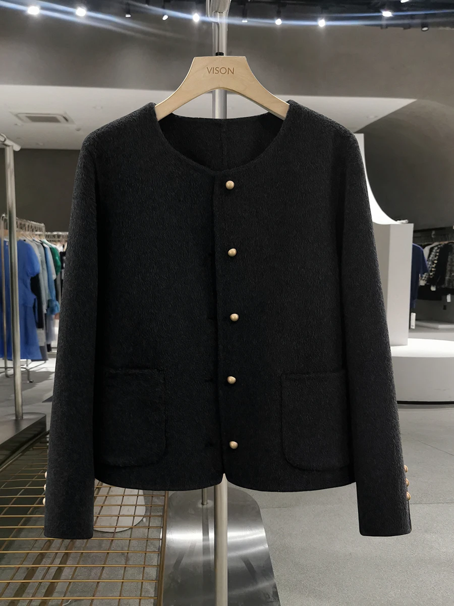 Женское свободное двустороннее шерстяное пальто Slimming Bla ey в корейском стиле для осени и зимы
Женское свободное двустороннее шерстяное пальто Slimming Bla ey в корейском стиле для осени и зимы