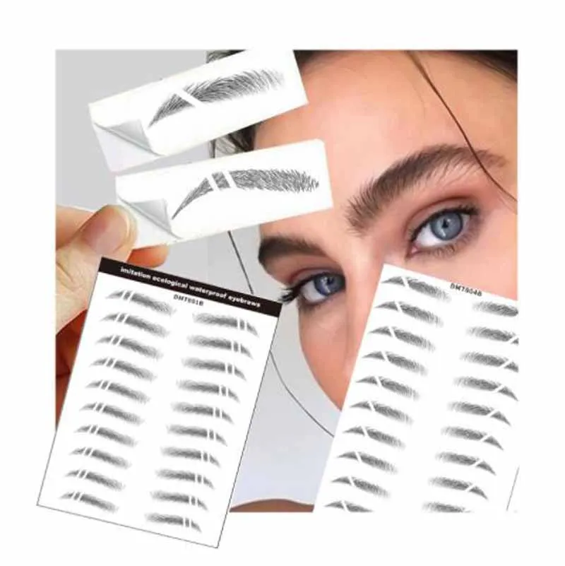 6D Eyebrow Tattoo Stickers Fake Eye Brow Eyebrow Template Cosmetics Long Lasting Makeup Decals False Eyebrows Decorations
6D Eyebrow Tattoo Stickers Fake Eye Brow Eyebrow Template Cosmetics Long Lasting Makeup Decals False Eyebrows Decorations