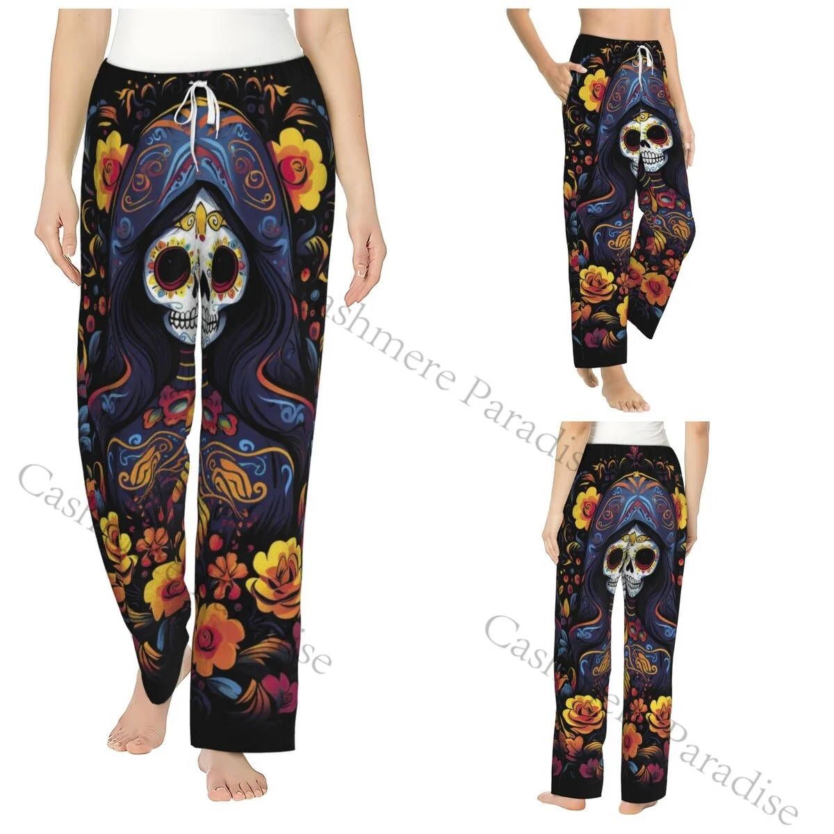 Mexico Skull Woman Vintage Style Flannel Pajama Pants for Women Soft Warm Sleep Pants with Elastic Waistband
Mexico Skull Woman Vintage Style Flannel Pajama Pants for Women Soft Warm Sleep Pants with Elastic Waistband