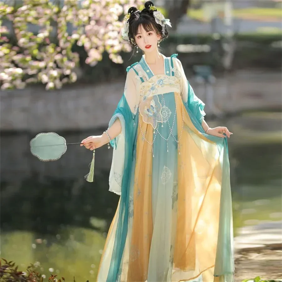 Hanfu bordado традиционный китайский комплект для женщин, комплект baile, traje Hada, платье liso la dinastía Han, новинка 2023 г.
Hanfu bordado традиционный китайский комплект для женщин, комплект baile, traje Hada, платье liso la dinastía Han, новинка 2023 г.
