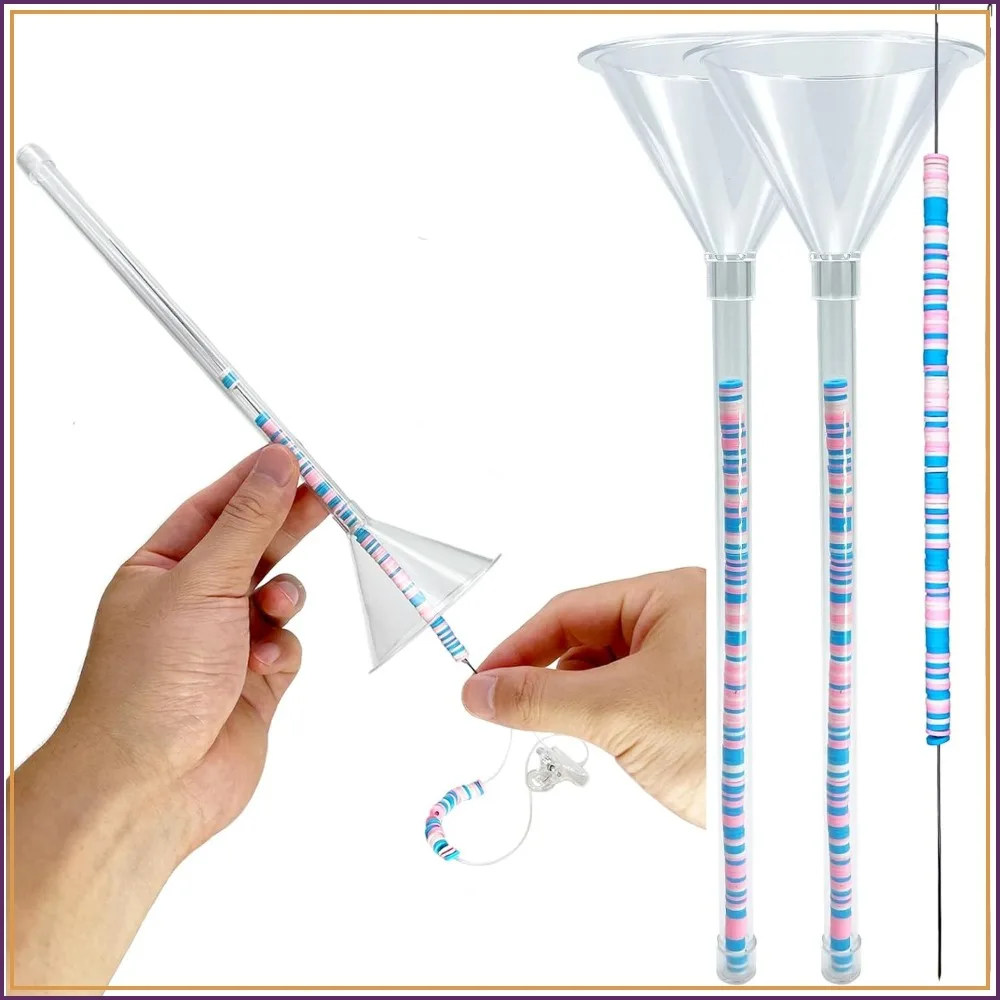 Beading Funnel Set - 2 PCS Jewelry Making Tools with Needles for Bracelets, Necklaces
Beading Funnel Set - 2 PCS Jewelry Making Tools with Needles for Bracelets, Necklaces
