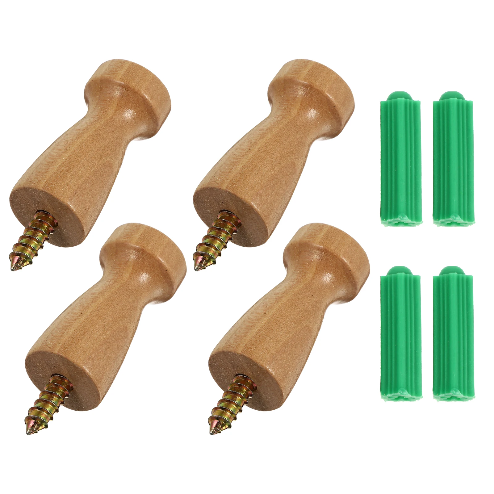 4 Pcs Wooden Wall Hooks H Polished Hat Coat Hangers for Door Backpack Mounting Home Use
4 Pcs Wooden Wall Hooks H Polished Hat Coat Hangers for Door Backpack Mounting Home Use