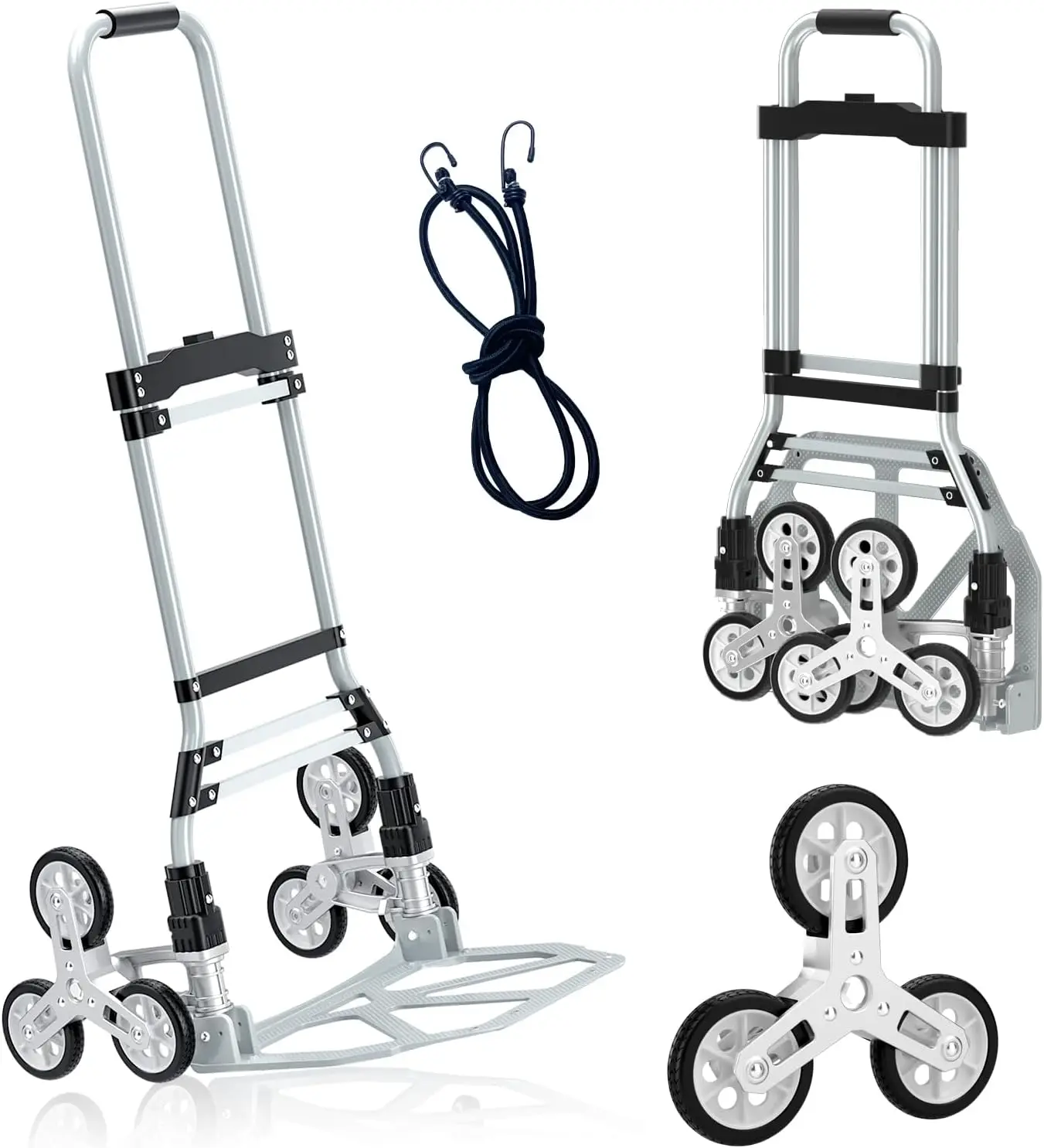 260 LBS Stair Climbing Cart, Folding Hand Truck with Mute Wheels and Adjustable Handle for Moving and Shopping
260 LBS Stair Climbing Cart, Folding Hand Truck with Mute Wheels and Adjustable Handle for Moving and Shopping