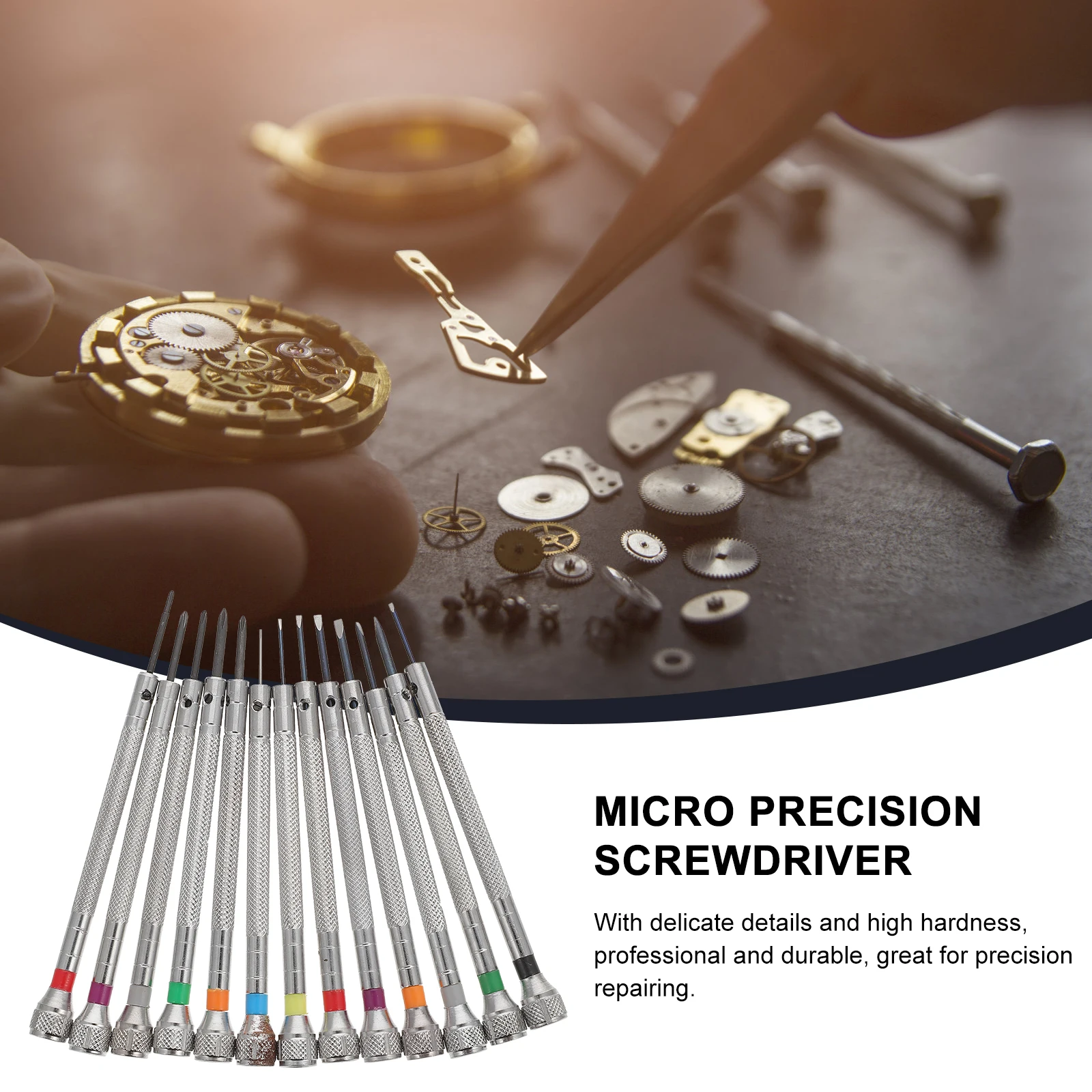 13Pcs Watch Screwdriver Set High Hardness Precision Repair Screwdriver Kit for Watch Movement Electronics Small Components
13Pcs Watch Screwdriver Set High Hardness Precision Repair Screwdriver Kit for Watch Movement Electronics Small Components
