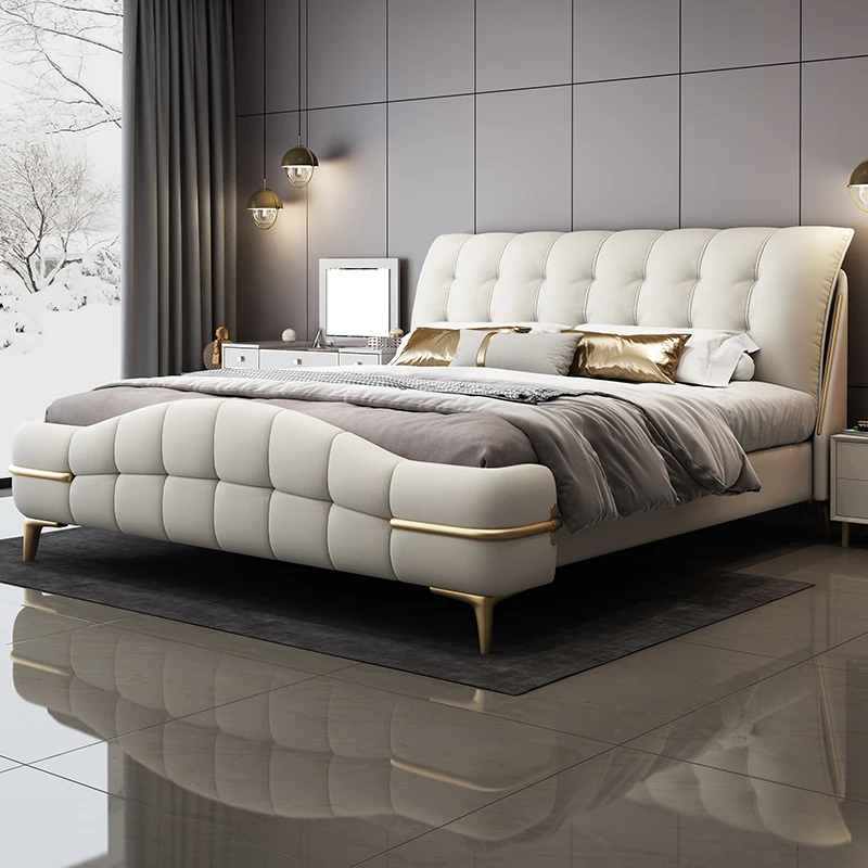Master Bedroom Fashionable Bed Apartment Luxury Headboard Design Full Body Bed Wedding Quality Create Muebles Bedroom Furniture
Master Bedroom Fashionable Bed Apartment Luxury Headboard Design Full Body Bed Wedding Quality Create Muebles Bedroom Furniture