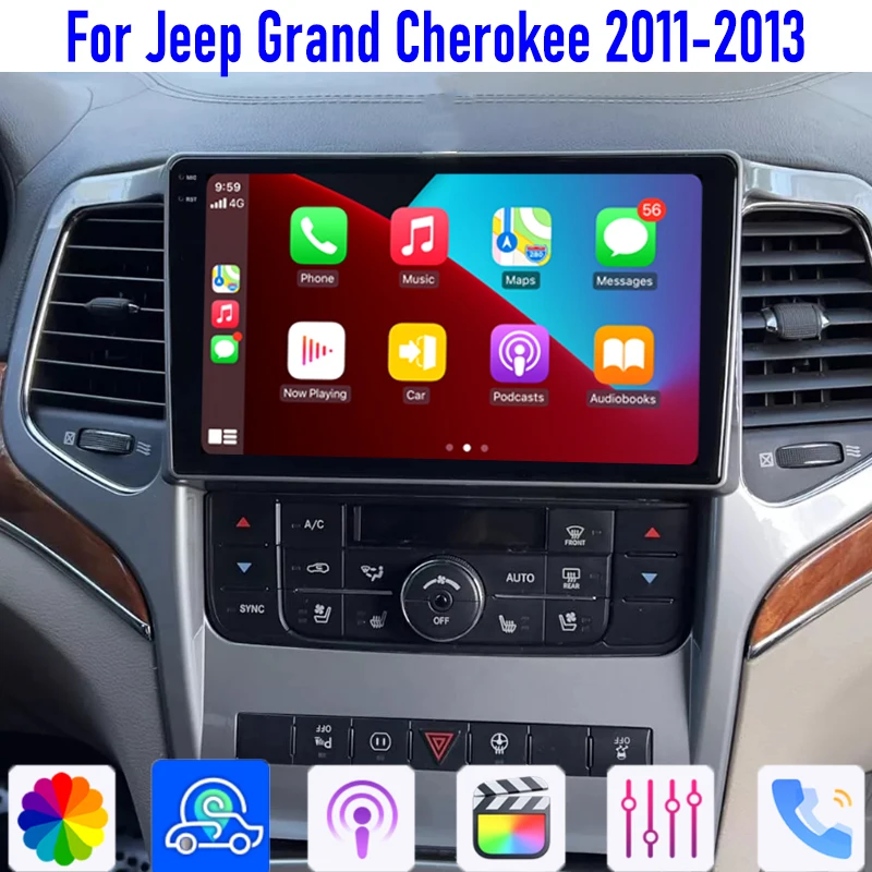 9" For Jeep Grand Cherokee 2011-2013 Car Stereo Radio Wireless Apple Carplay Android 13 Auto Map Steering GPS WIFI Head Unit 64G
9" For Jeep Grand Cherokee 2011-2013 Car Stereo Radio Wireless Apple Carplay Android 13 Auto Map Steering GPS WIFI Head Unit 64G