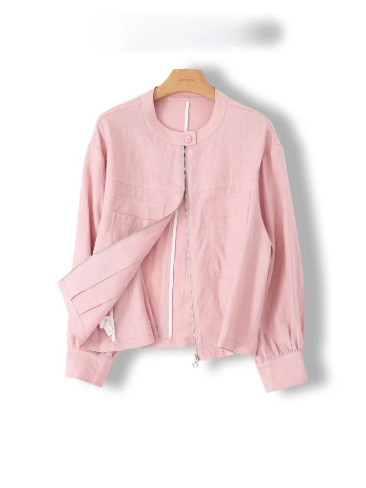 Quality Long Sleeve round Neck Hemp Short Jacket Women's Clothing Versatile Style Comfortable Fit Summer Thin Outerwear
Quality Long Sleeve round Neck Hemp Short Jacket Women's Clothing Versatile Style Comfortable Fit Summer Thin Outerwear