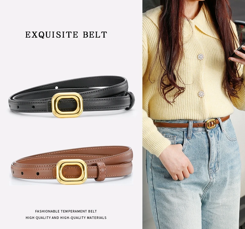 Women Belts for Dress Womens Leather Belt with Gold Buckle Fashion Belts for Pants Jeans Dresses
Women Belts for Dress Womens Leather Belt with Gold Buckle Fashion Belts for Pants Jeans Dresses