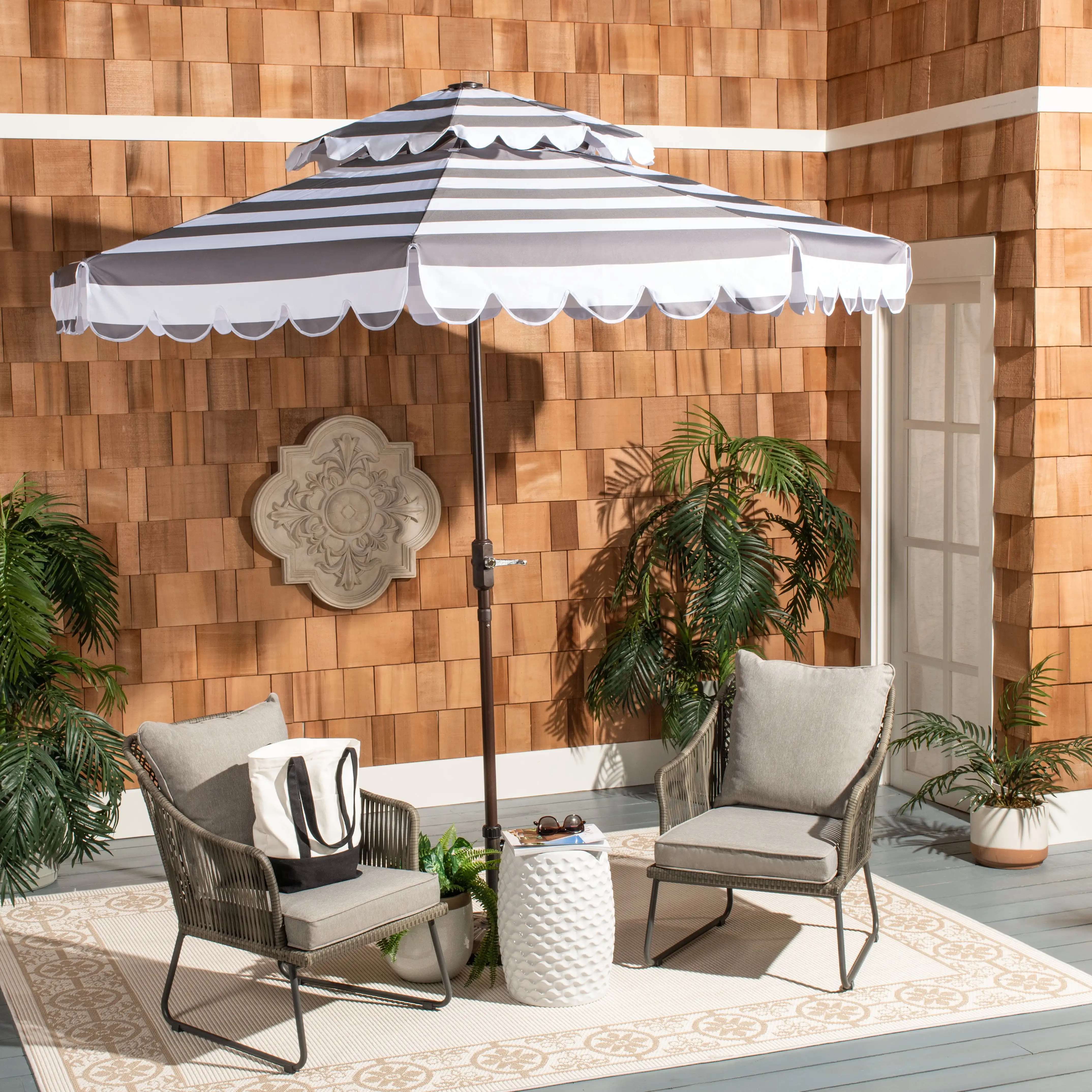 Market Patio Umbrella with Auto Tilt Feature, Durable Polyester Fabric for Sun Protection in Backyard, Garden, and Pool
Market Patio Umbrella with Auto Tilt Feature, Durable Polyester Fabric for Sun Protection in Backyard, Garden, and Pool