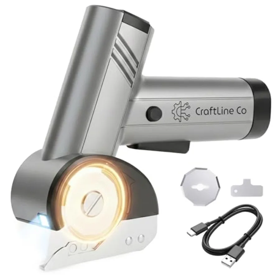 CraftLine RapidEdge Cordless Electric Scissors — Rechargeable Cardboard Cutter Brushless 350RPM Tungsten Blade Quick Blade Swap
CraftLine RapidEdge Cordless Electric Scissors — Rechargeable Cardboard Cutter Brushless 350RPM Tungsten Blade Quick Blade Swap