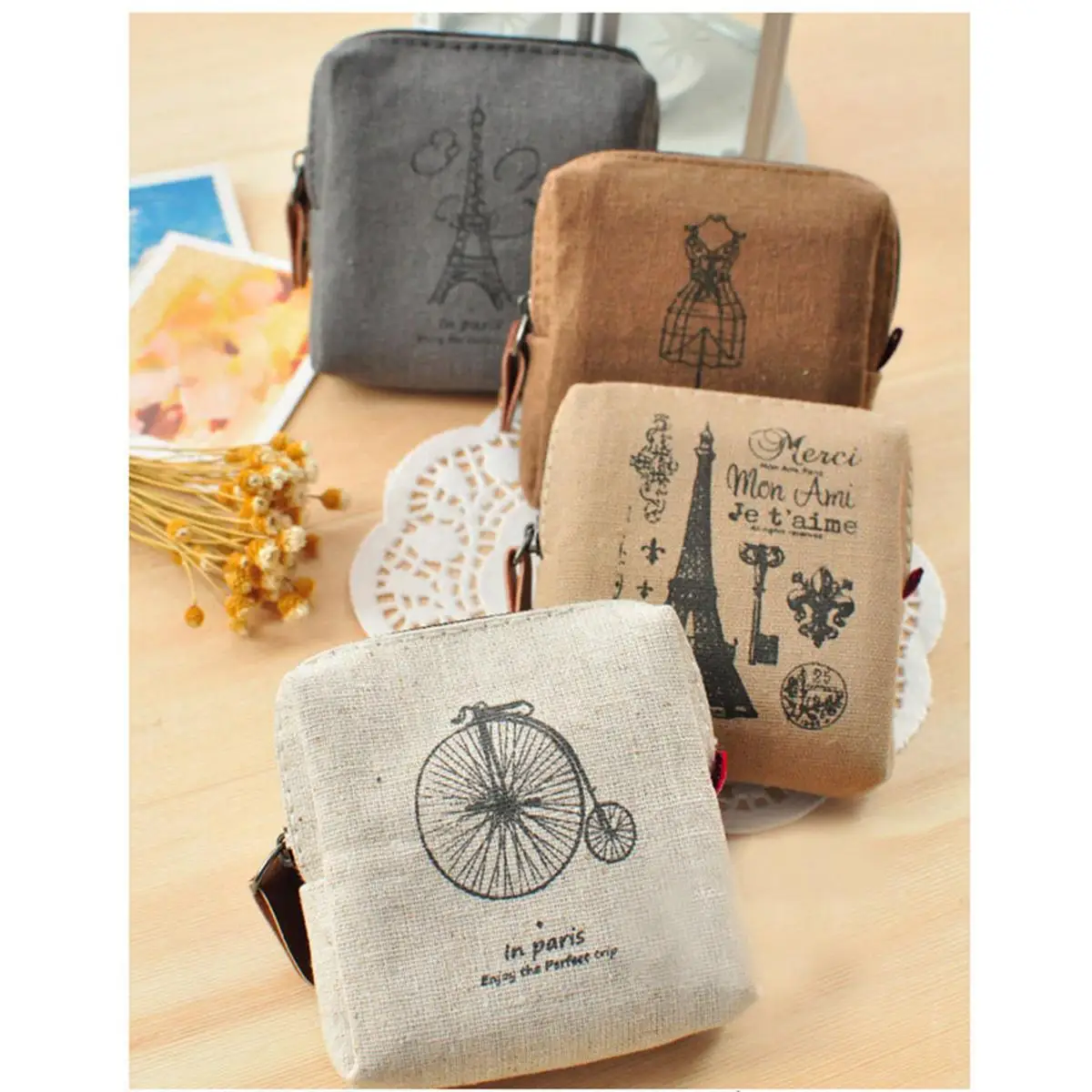 Retro Coin Canvas Zipper Pouch Small Canvas Coin Purse Size Travel Women Tower Key Wallet Change Lightweight Durable
Retro Coin Canvas Zipper Pouch Small Canvas Coin Purse Size Travel Women Tower Key Wallet Change Lightweight Durable