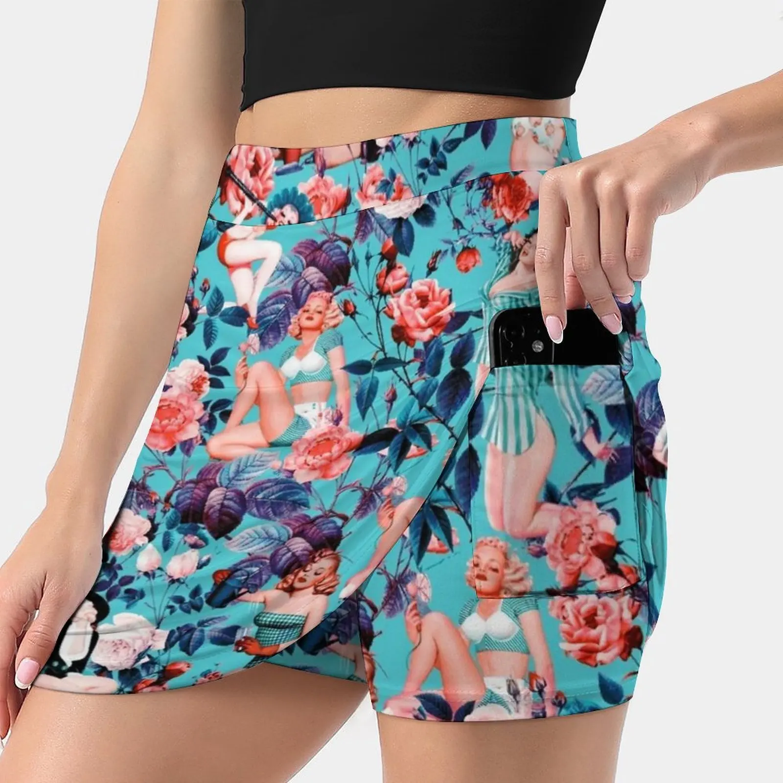 Pinup And Floral Pattern Women's skirt With Pocket Vintage Skirt Printing A Line Skirts Summer Clothes Floral Pinup Girls
Pinup And Floral Pattern Women's skirt With Pocket Vintage Skirt Printing A Line Skirts Summer Clothes Floral Pinup Girls