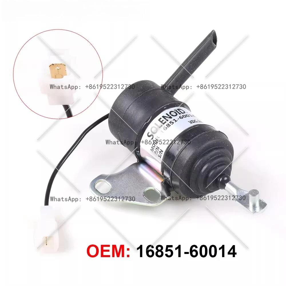 Flame-out solenoid valve Suitable for Kubota 16851-60014 power-off valve 052600-4530
Flame-out solenoid valve Suitable for Kubota 16851-60014 power-off valve 052600-4530