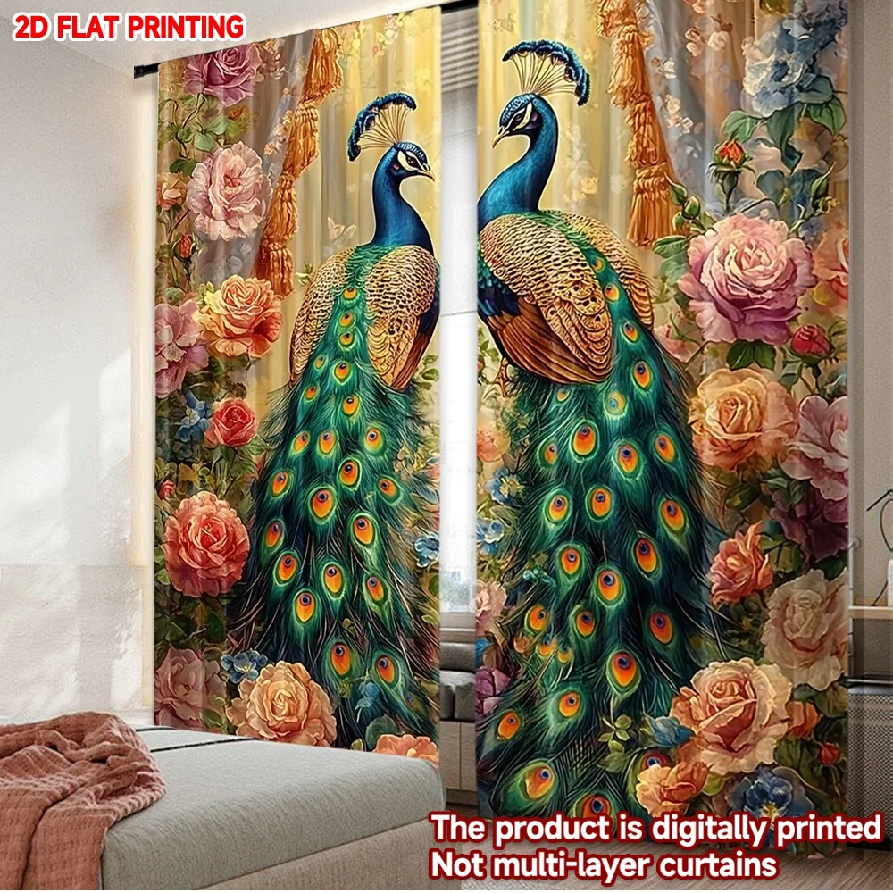 2D flat printing 2pcs Curtain Curtains Peacocks Among Colorful Roses Digital Printed Polyester Drapes Birthday Party Perfect for
2D flat printing 2pcs Curtain Curtains Peacocks Among Colorful Roses Digital Printed Polyester Drapes Birthday Party Perfect for