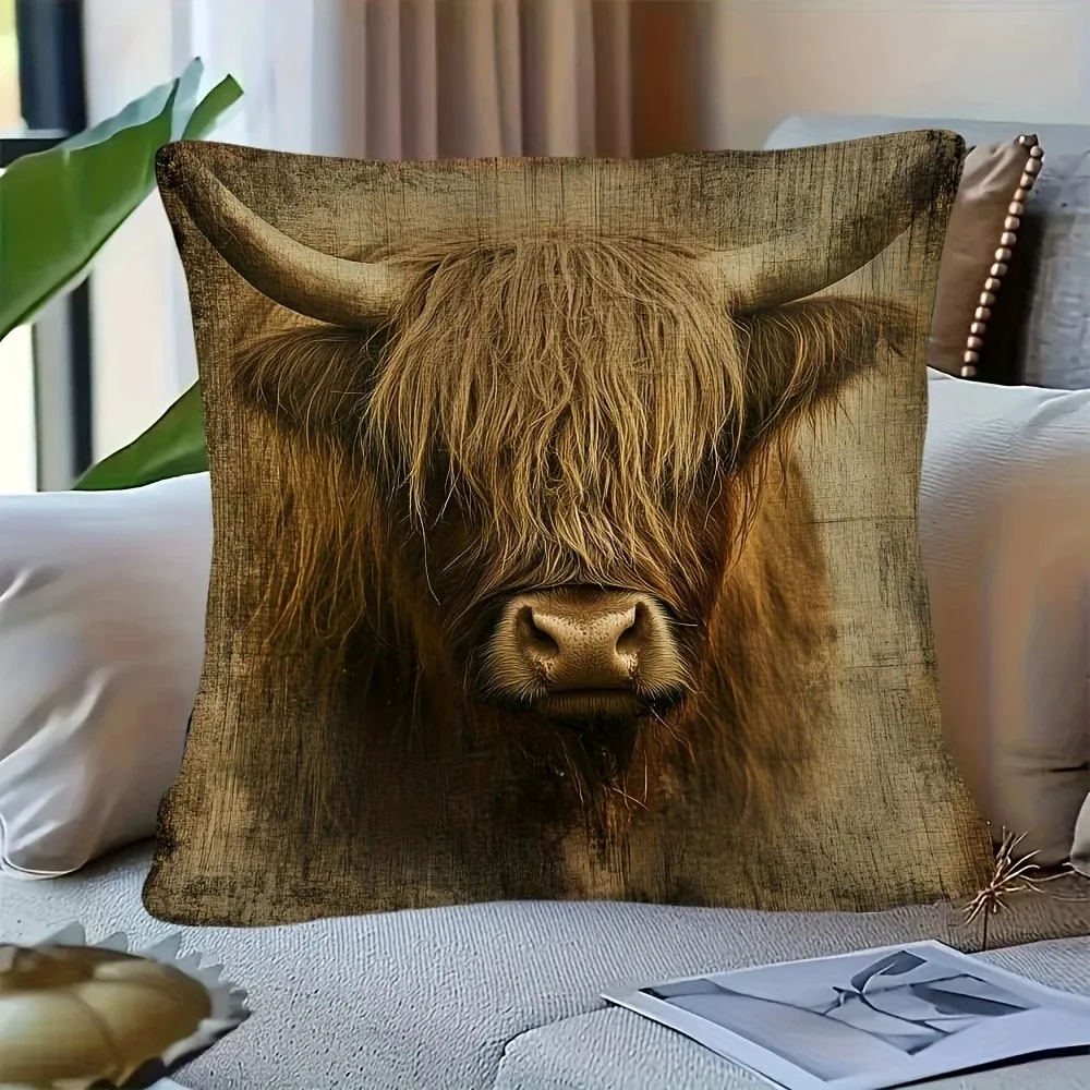 Cute Highland Cow 2D Flat Printed Peach Skin Pillowcase Farmhouse Decorative Cushion Cover For Sofa Living Room Home Decor
Cute Highland Cow 2D Flat Printed Peach Skin Pillowcase Farmhouse Decorative Cushion Cover For Sofa Living Room Home Decor