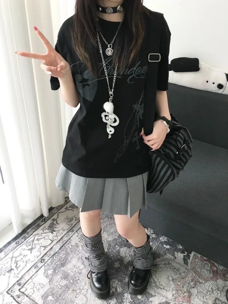 Kimotimo Chic Graphic Print Short Sleeve T-shirts Women Japanese Y2k Aesthetic Loose Tops Streetwear Summer Casual Harajuku Tees
Kimotimo Chic Graphic Print Short Sleeve T-shirts Women Japanese Y2k Aesthetic Loose Tops Streetwear Summer Casual Harajuku Tees