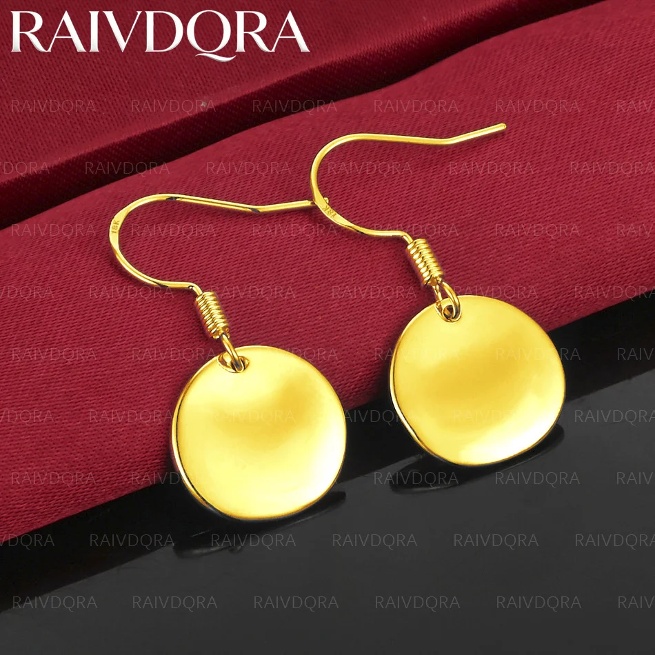 18K Gold Plated Smooth Convex Surface Round Drop Earrings For Women Wedding Engagement Party Jewelry Accessories
18K Gold Plated Smooth Convex Surface Round Drop Earrings For Women Wedding Engagement Party Jewelry Accessories